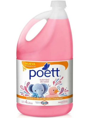 Limpiador Líquido Aromatizante Poett Bebé x 4 lts