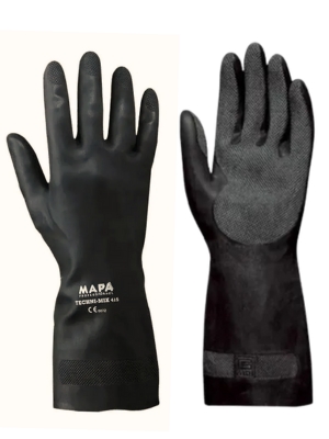 Guantes Negros Mapa Profesional Alto 415