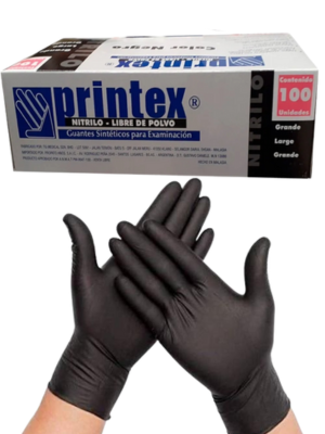 Guantes Nitrilo Descartables Printex Caja x 100 unidades