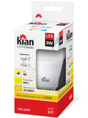 Lámpara Led Kian 9W E27 Luz Cálida - Imagen 2